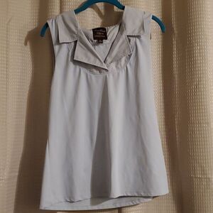 UNDERCOVER AGENT KATHLEEN KIRKWOOD GRAY SLEEVELESS COLLARED XL